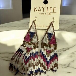 Kaylee New York Beaded Fringe Earrings